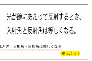 光の性質　光の反射　右側