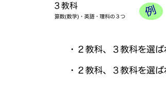 注意点　教科の選び方